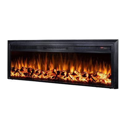 Camino elettrico da incasso Tanzania Lux, Art Flame, 439x1359x180 mm, 1500W, 10 colori di fiamma, Bluetooth, 5 livelli di luminosita