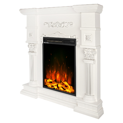 Camino elettrico ad angolo Miraj & Miriam, Art Flame, 1050x1050x600 mm, 1500W, 2 livelli di riscaldamento, 5 livelli di luminosita, Timer