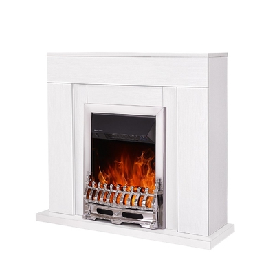 Camino elettrico Agnes & Galileo silver, Art Flame, 850x950x300 mm, 2000W, Termostato, 5 livelli di luminosita, Timer