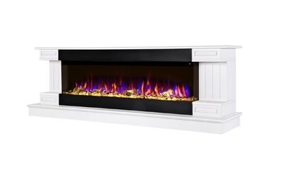 Camino elettrico Arizona & Dalas maxi, Art Flame, 603x1810x430 mm, 1500W, 30 combinazioni di colori, Termostato, Set di ceppi e cristalli