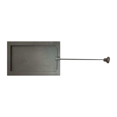 Serranda per canna fumaria Z 107, 350×210 mm, ghisa, resistenza al calore 700–950 °C, meccanismo scorrevole