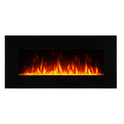 Camino elettrico da parete Pebble, Art Flame, 508x1067x120 mm, 1500W, 10 colori di retroilluminazione, 5 livelli di luminosita, Timer