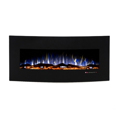 Camino elettrico da parete Archy, Art Flame, 550x1222x157 mm, 1500W, 3 colori di fiamma, Termostato, 5 livelli di luminosita