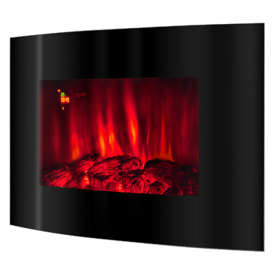 Camino elettrico da parete Carlos, Art Flame, 560x885x135 mm, 2000W, 7 colori di fiamma, Termostato, 5 livelli di luminosita