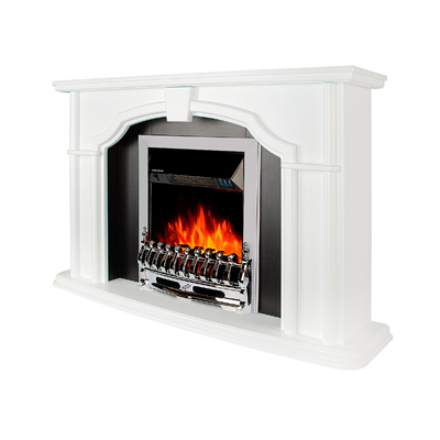 Camino elettrico Sherlock & Galileo silver, Art Flame, 850x1300x330 mm, 2000W, Termostato, 5 livelli di luminosita, Timer