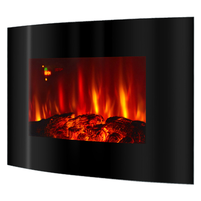 Camino elettrico da parete Carlos, Art Flame, 560x885x135 mm, 2000W, 7 colori di fiamma, Termostato, 5 livelli di luminosita