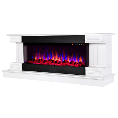Camino elettrico Arizona mini & Dalas, Art Flame, 603x1470x430 mm, 1500W, 30 combinazioni di colori, Termostato, Set di ceppi e cristalli